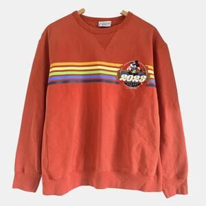 Disney Aulani Hawaii 2023 Mickey Mouse Retro Sweatshirt Mens Size L Brick Orange